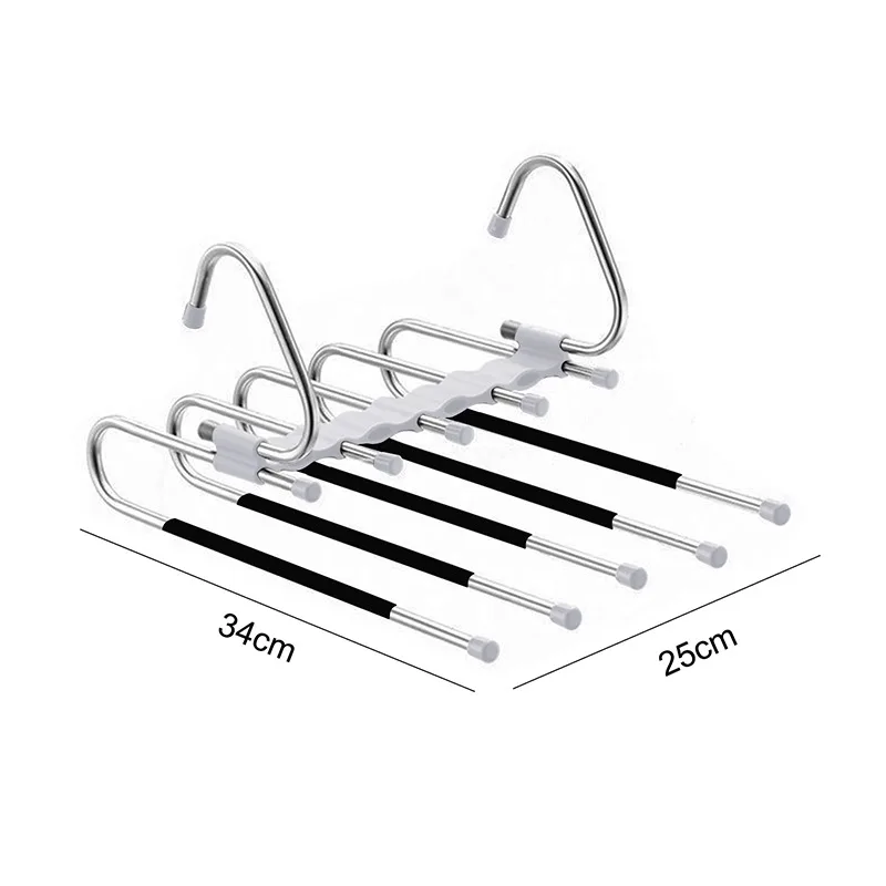 

5 in 1 Hangers Multi-functional Pant Racks Shelves for Clothes Wardrobe Magic Trouser Closet Organizer Coat Storage Organizador