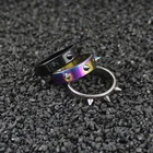 Кольцо с заклепками из титановой стали, разноцветное ювелирное изделие в готическом стиле, стиле панк, для мужчин и женщин, для самообороны, 2021