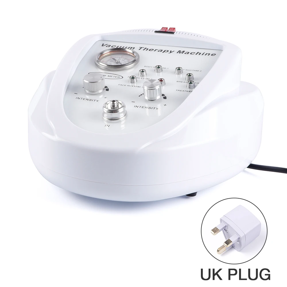 UK plug Iebilif Вакуумная Массажная терапия машина увеличения насоса подъема груди усилитель чашка-массажер и коррекция фигуры устройство красоты - Цвет: UK plug