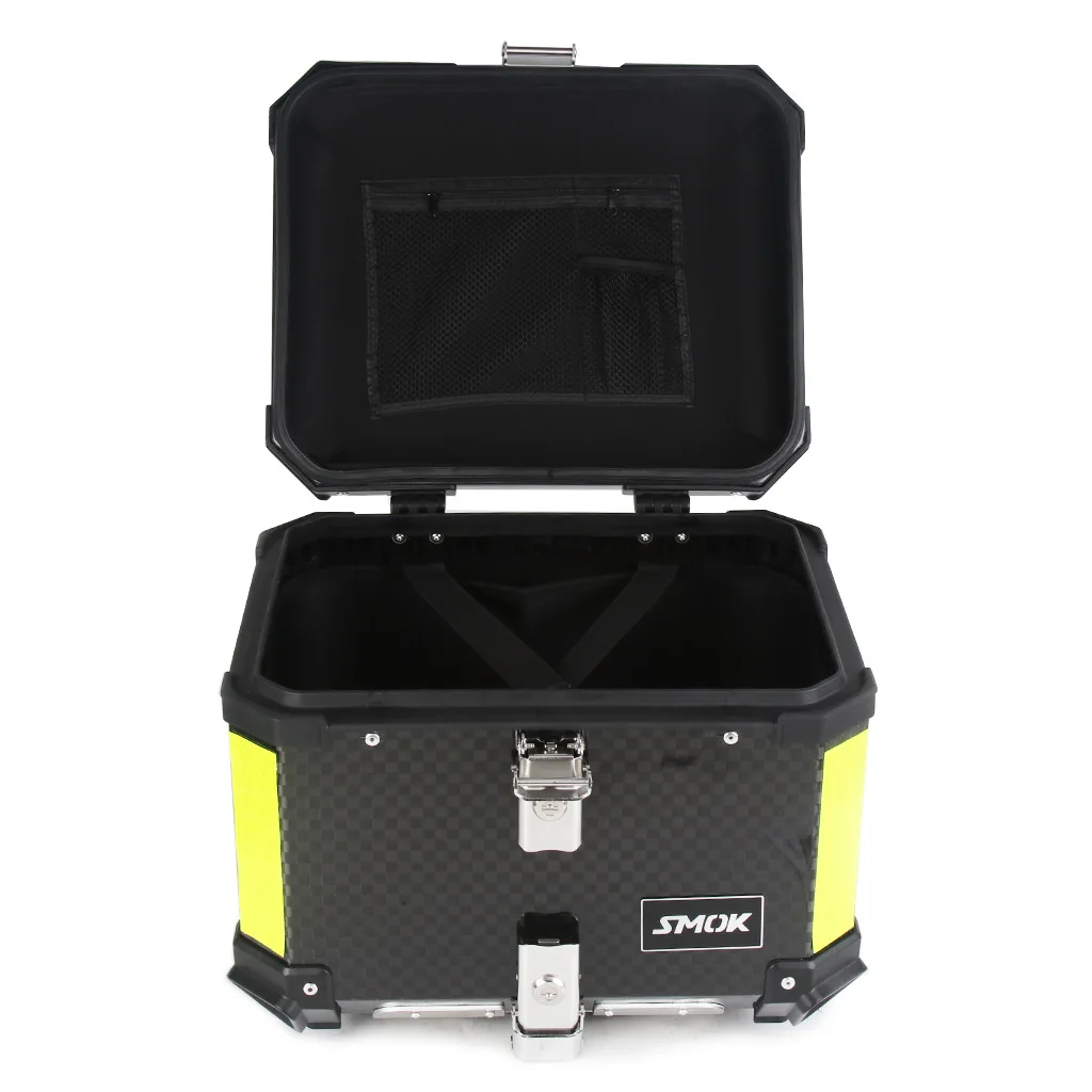 للبيع 45L دراجة نارية جذوع العالمي ل سكوتر دراجة نارية حقيبة للتخزين مربع خلفي مقاوم للماء مضاد للتصادم 12K/3K ألياف الكربون صندوق علوي