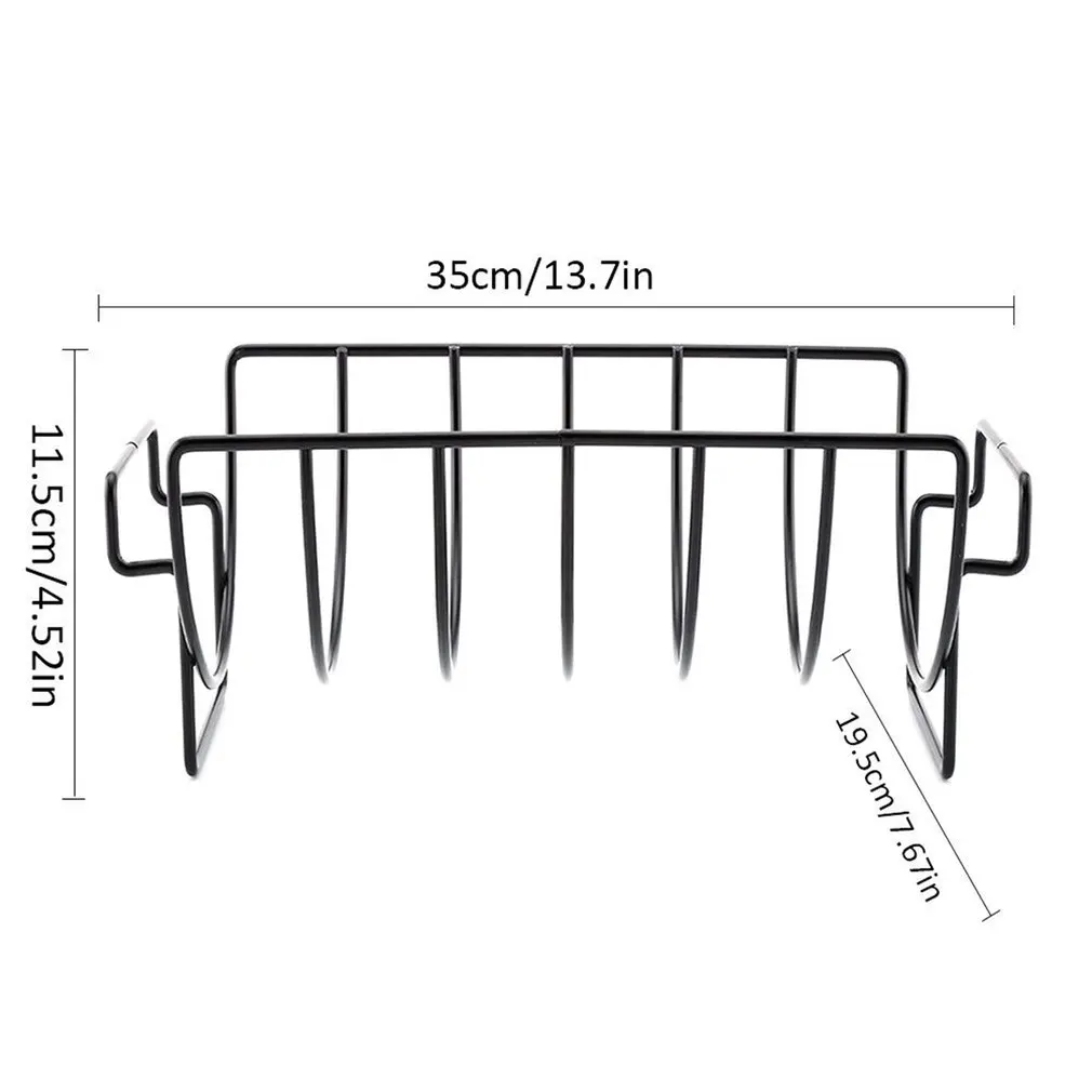 Home Restaurant Rib Rack Stand Non Stick Outdoor Grilling BBQ Chicken Beef Lamb Chop Ribs Roasting Steak Holder |