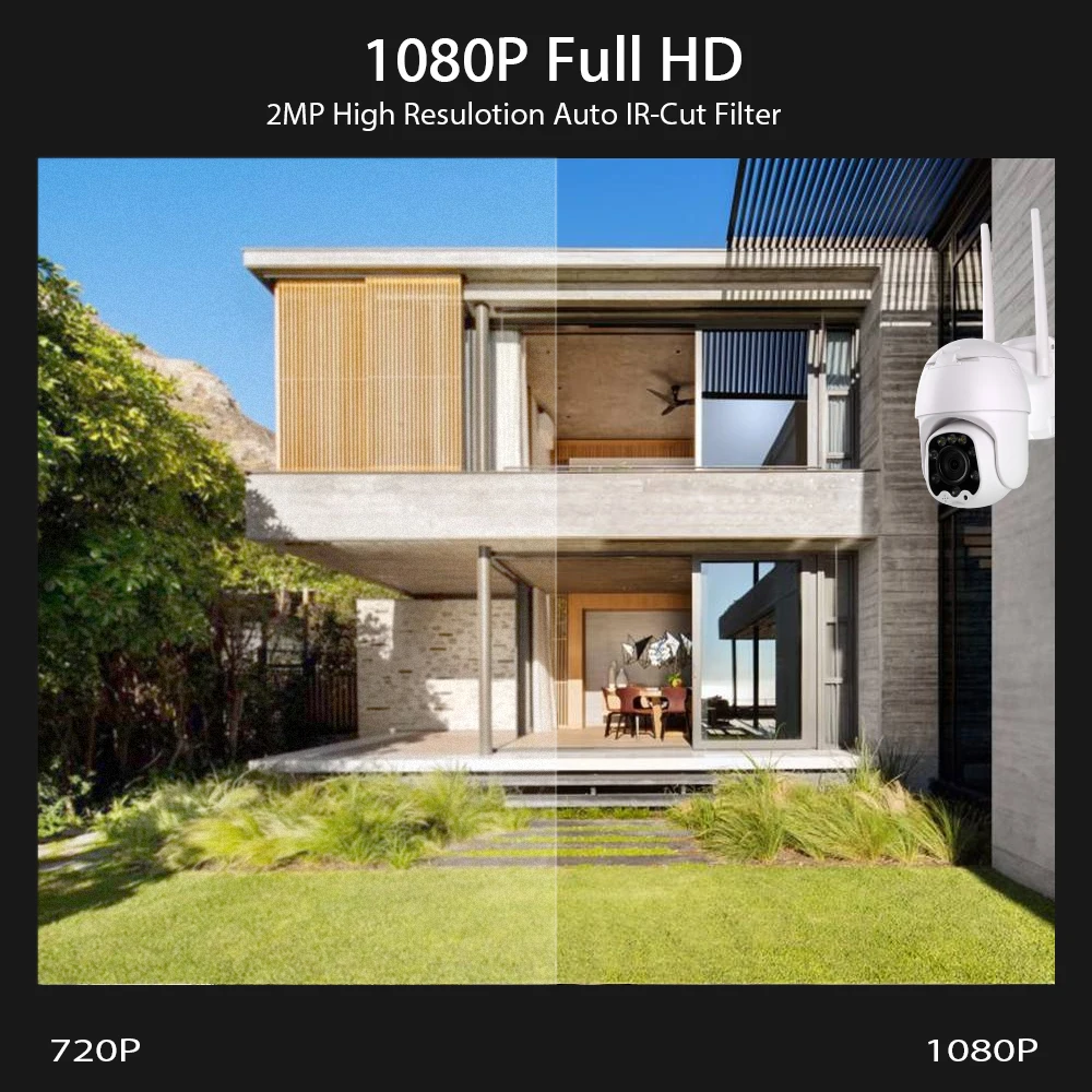 IP камера наружная водонепроницаемая 1080P Wi Fi 4 кратный зум 360 °|Камеры