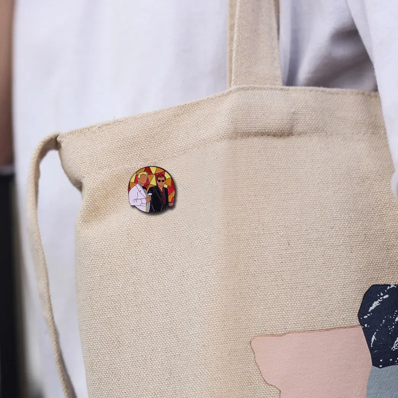 Брошь в виде мороженого Дуо ангела и демона