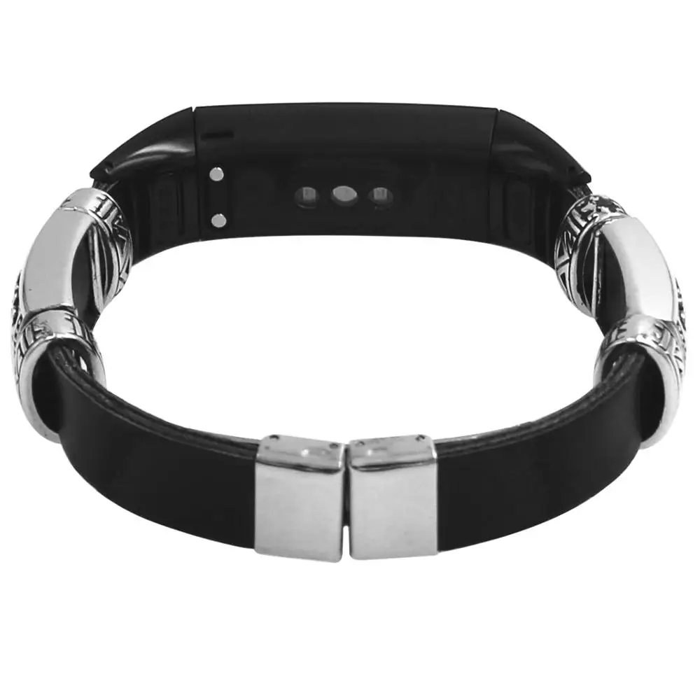 Кожаный и металлический ремешок для Honor Band 5 4 сменные браслеты Huawei 4/5 модные