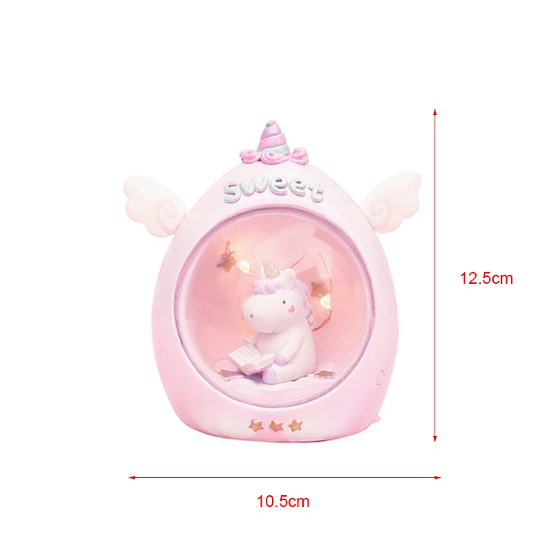 Ins милый рисунок единорога светодиодный ночник Фея домашнее украшение для стола