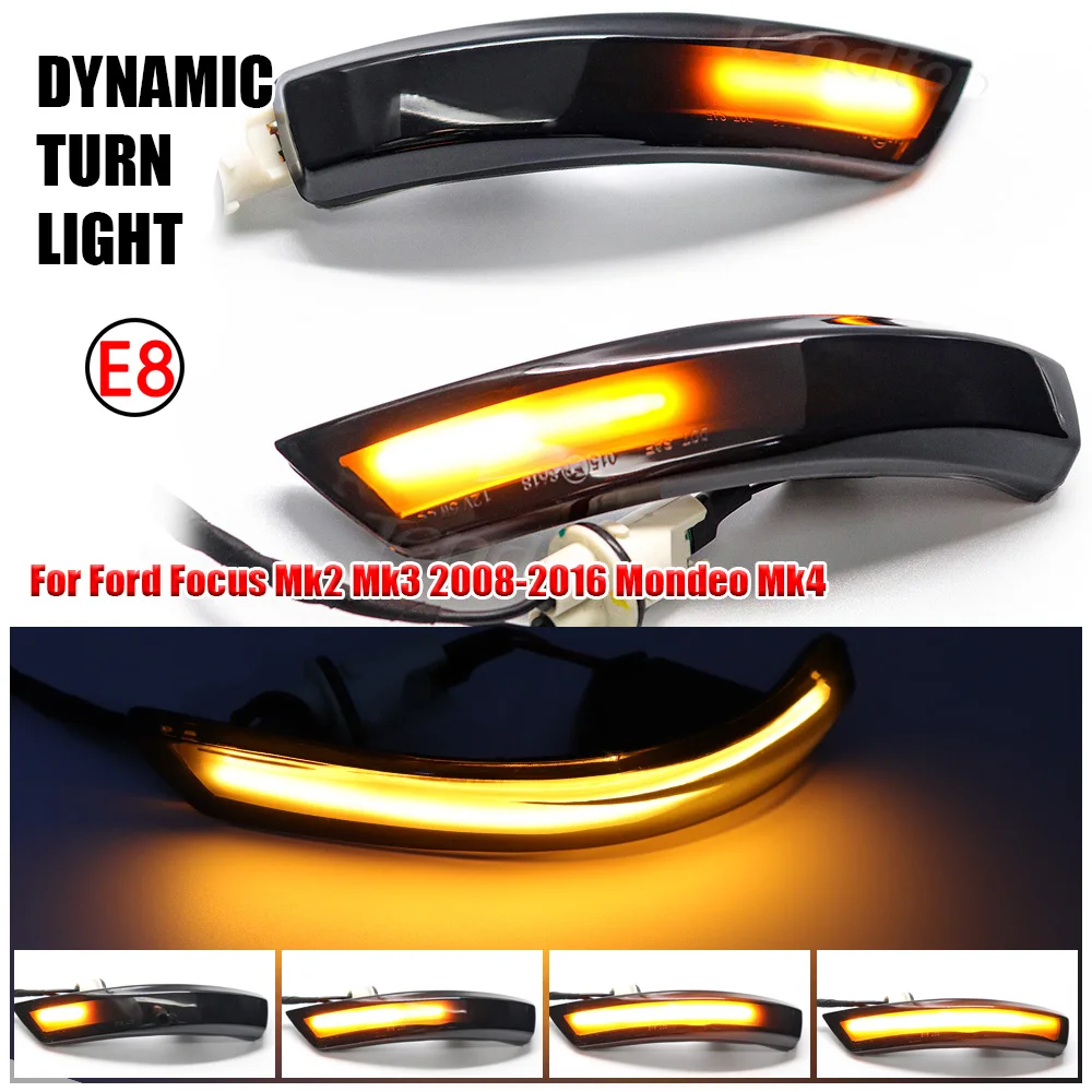 2 шт. течет поворотов светильник светодиодный крыло Зеркало заднего вида