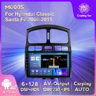 Автомагнитола 2DIN, 9 дюймов, 1280*720 IPS, Android 11, для Hyundai Classic, Santa Fe 2006-2015, GPS-навигация, мультимедийный плеер, Wi-Fi