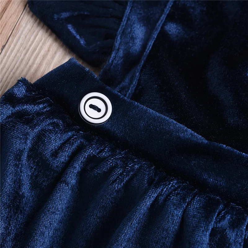 bunvel Toddler Newborn Baby Girls Dresses New Arriavl Velvet Girl Dress Ruffle Sleeveless Vestidos f | Детская одежда и обувь