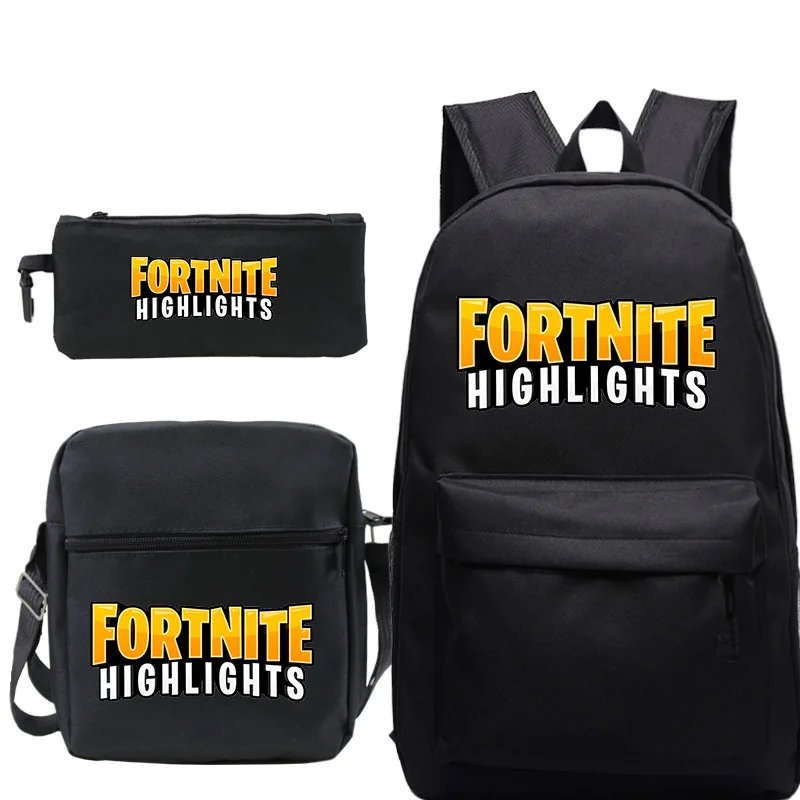 Набор из 3 сумок для игр Fortnite маленький школьный ранец на одно плечо пенал