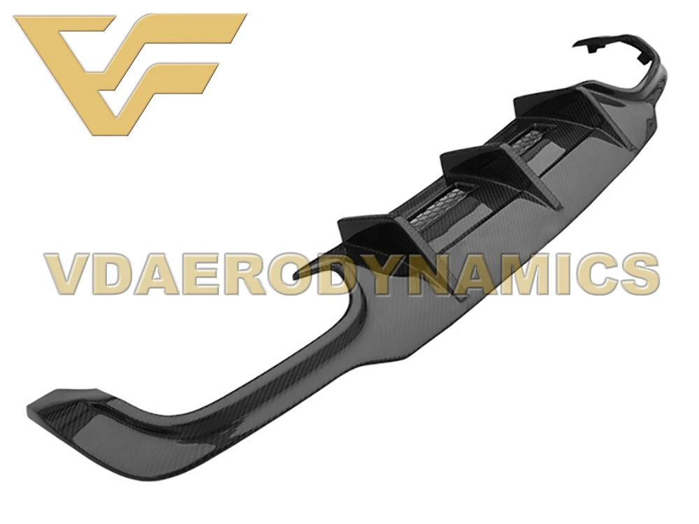 Подходит для 2012-2014 Benz W204 C63 VAD-RZ из углеродного волокна задний диффузор бампер |