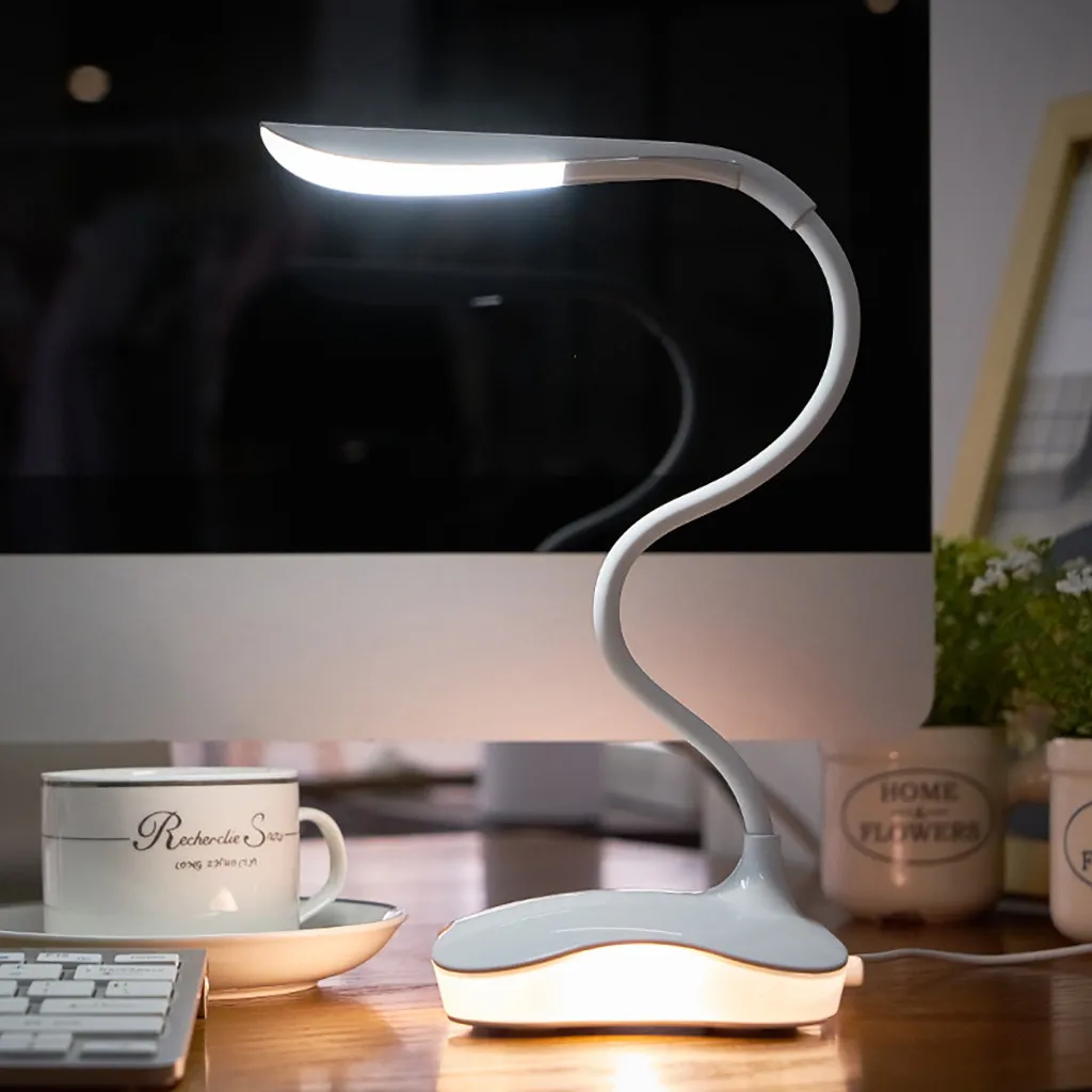 CARPRIE USB Перезаряжаемый Светодиодный настольный светильник, регулируемая интенсивность, светильник для чтения, сенсорный выключатель, настольные лампы, 3 уровня, настольные лампы 815