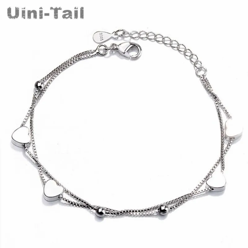 Uini Tail хит продаж новинка Стерлинговое Серебро 925 пробы маленький свежий двойное