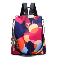 fashion water resistant nylon women backpack flower printing female school rucksack girls daily college laptop bagpack