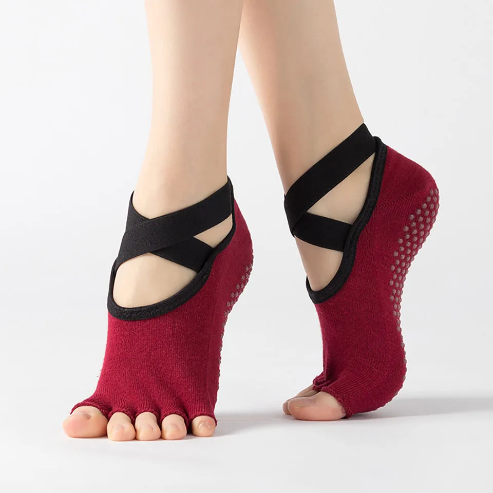 

Five Toe Yoga Socks Anti-slip Bandage Yoga Socks Skin-friendly Fitness Sport Yoga Socks Breathable Soft Sporting Socks