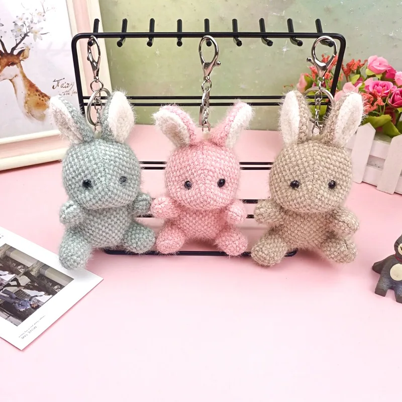 

Trending Cartoon Cute personality creative rabbit bunny soft Soothing doll Exquisite baby bed Pendant car Keychain birthday gift