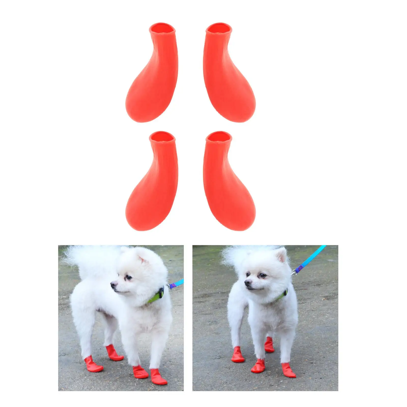 

2Pcs Cat Dog Rain Boots Non Slip Paw Protector Booties Footwear Pet Products