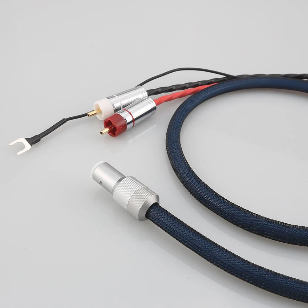 2021 Hifi audio 4 core OFC посеребренный G5 shield RCA 5 pin DIN XLR U spade plug Audio Phono кабель тонарма с