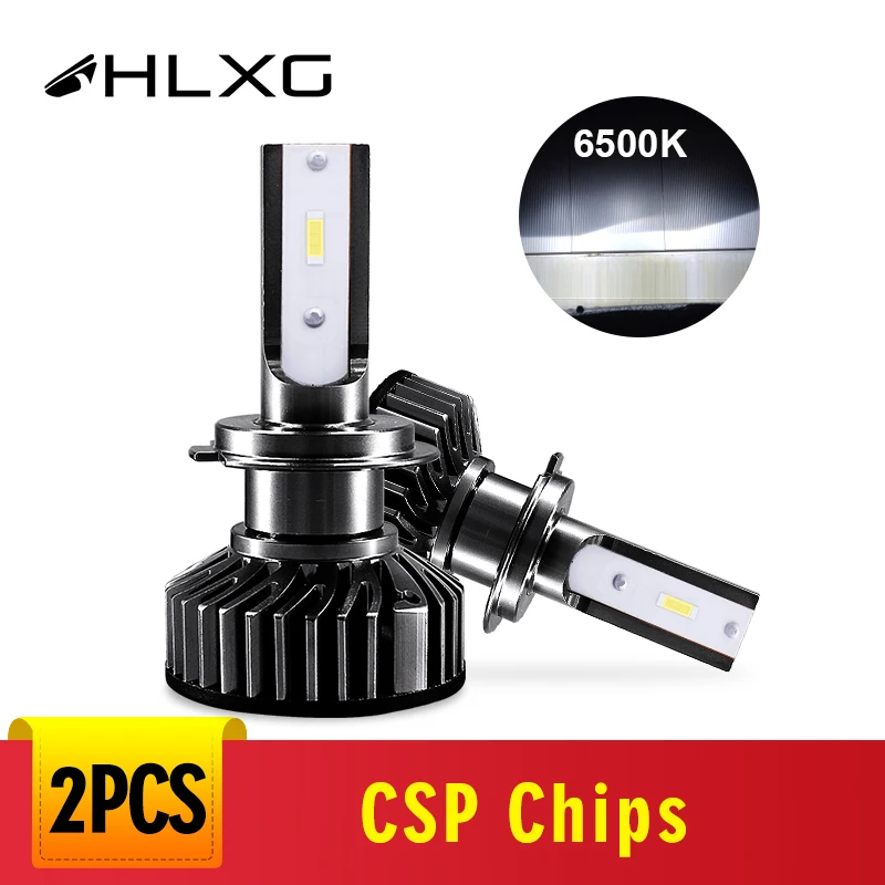 Без темных пятен супер светодиодный H7 H11 HB3 9005 HB4 9006 CSP ChipCar лампы для передних фар