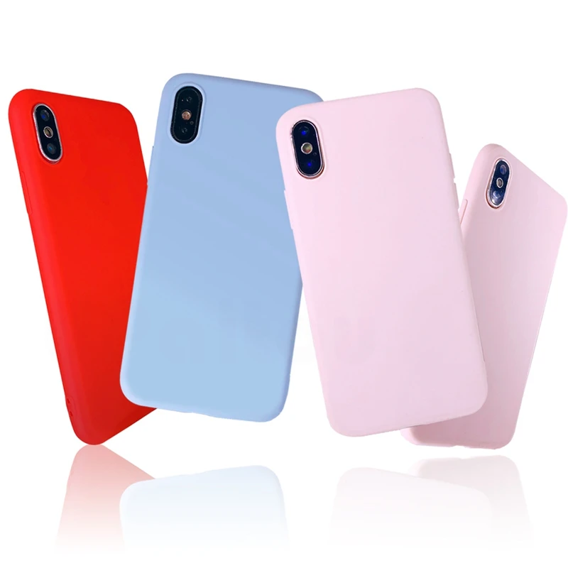 UPaitou Phone Case for iPhone SE 2020 11 Pro Max XR XS X 6 6S 7 8 Plus Candy Color Soft Matte Ultra Slim Thin TPU |