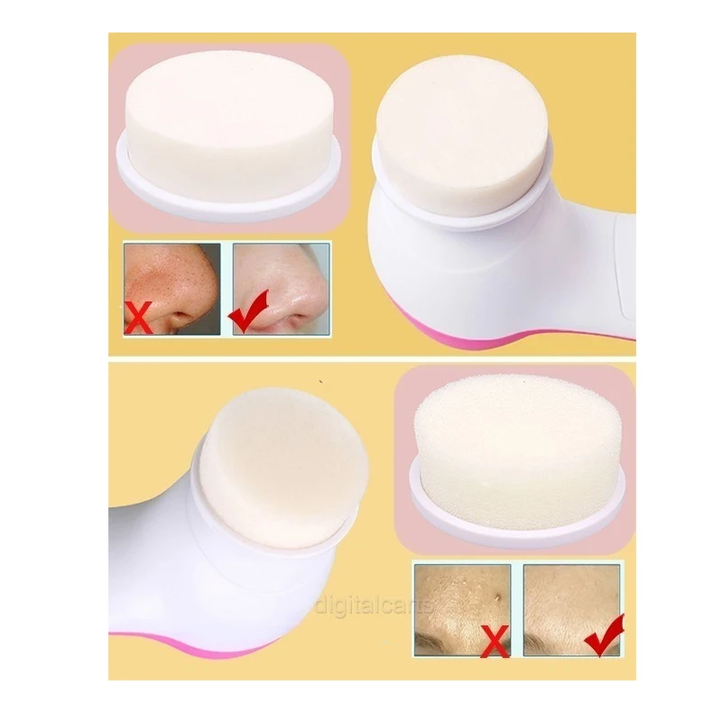 5 в 1 электрическая щетка для чистки лица массаж тела Мини поры кожи очиститель