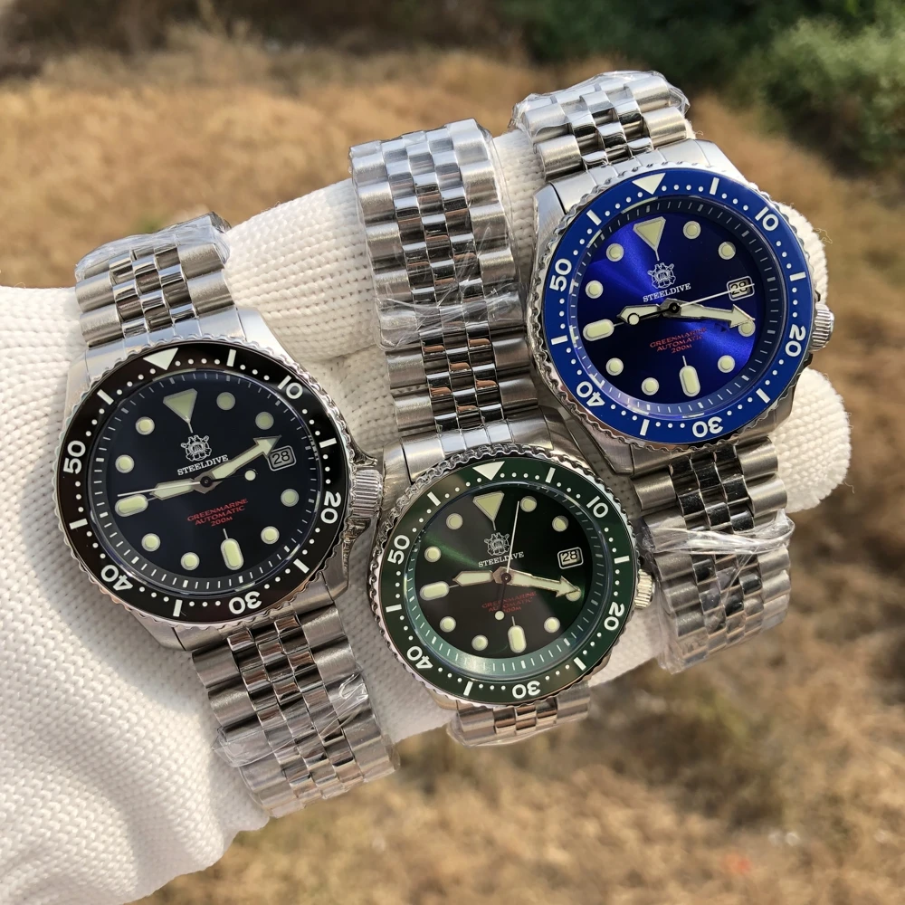 

STEELDIVE Watch Automatic SKX007 Mechanical Watch Men Luxury Brand Steel Dive Watches 20Bar Water Resistant Business Wristwatch