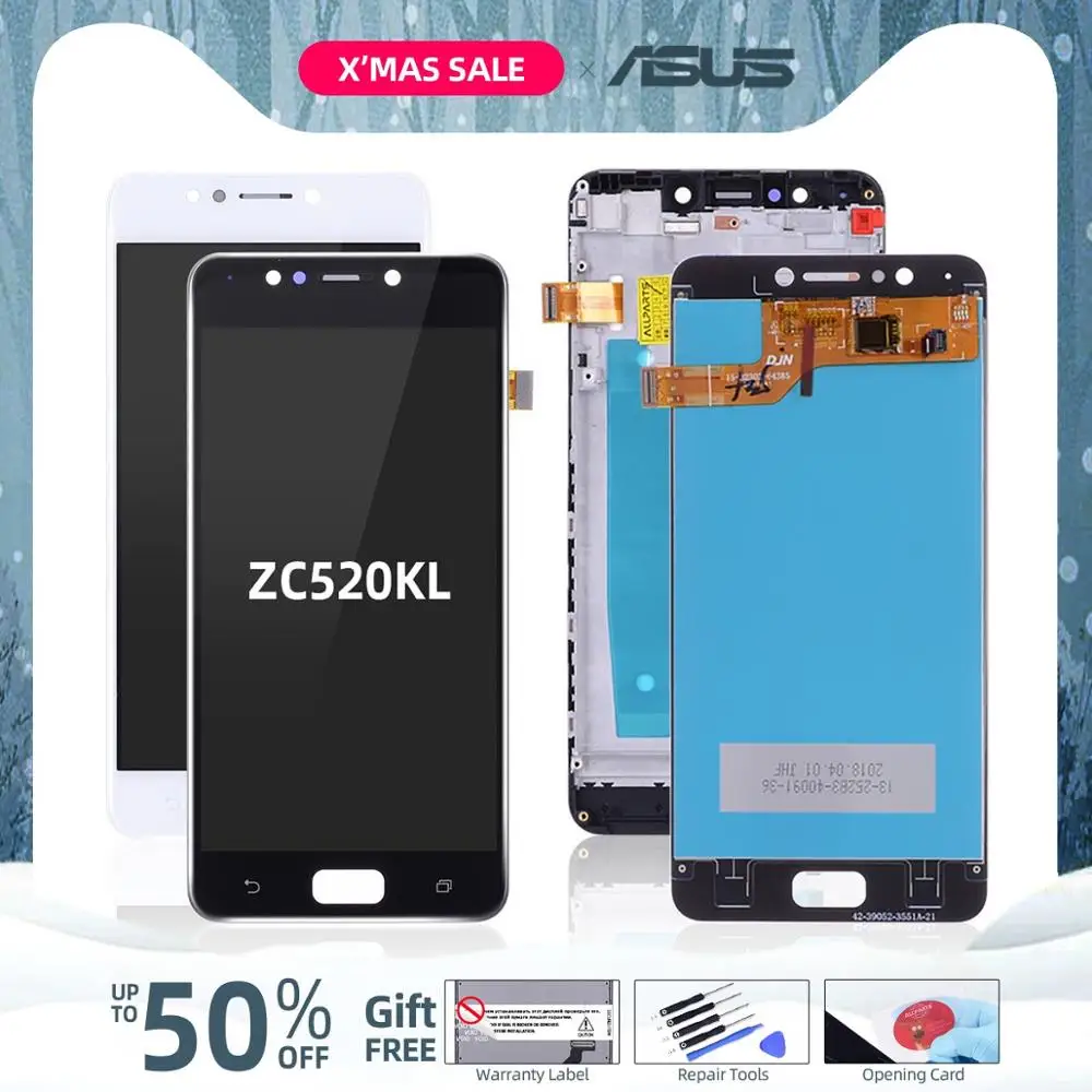 5.2'' Дисплей для Asus Zenfone 4 Max ZC520KL в сборе с тачскрином на рамке черный белый