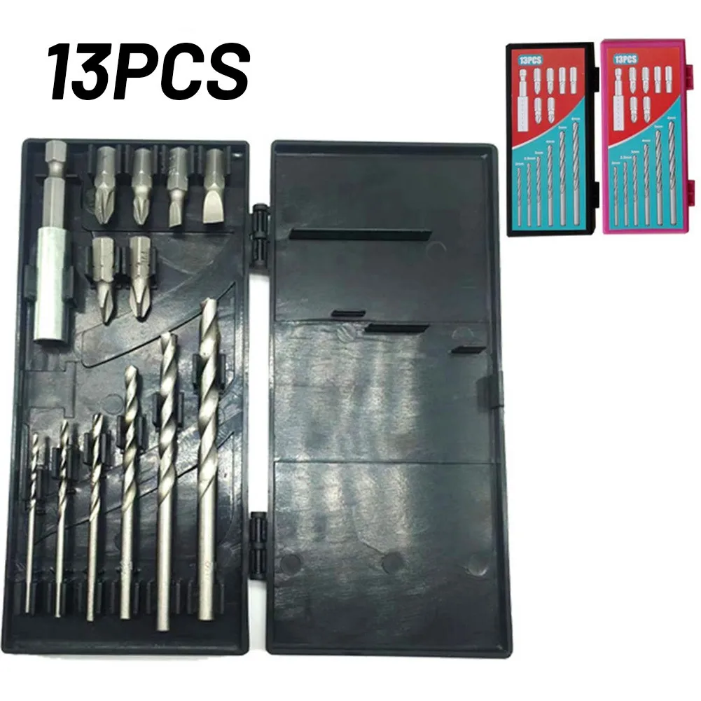 

1 Box Of 13PC Drill Bit Extension Rod Set Bit Bits Delay Rod Set Multi-function Hardware Tools Power Tool