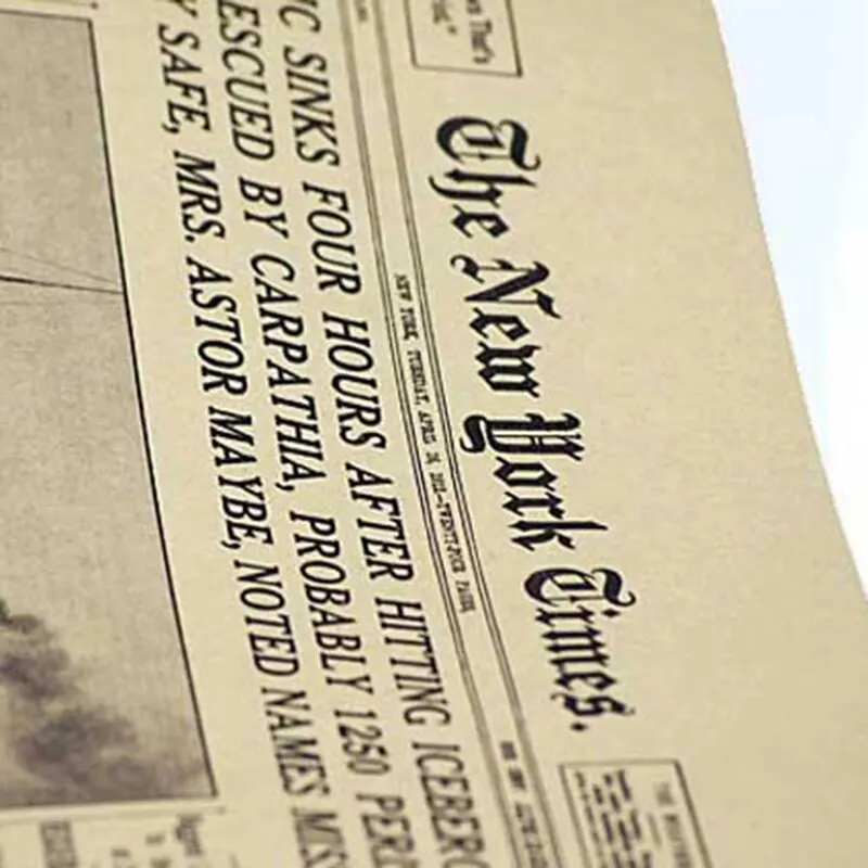 Постер Классический с изображением истории Нью Йорка Титаник корабль старые