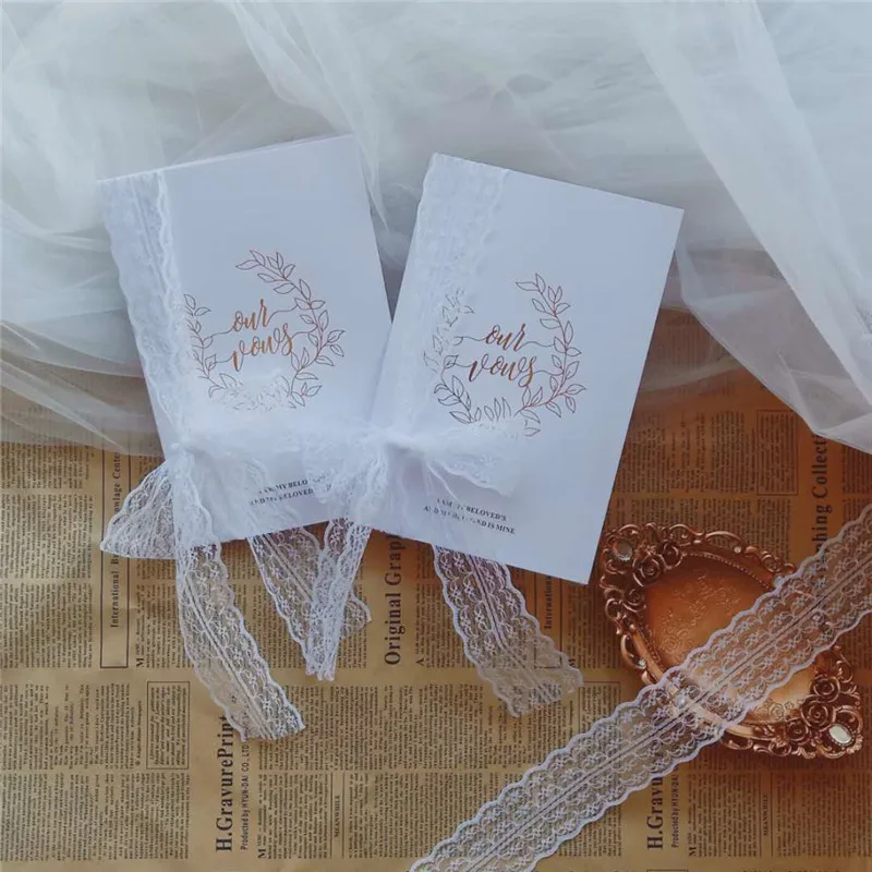 2 шт свадебные открытки с бахромой шифоновая лента винтажные клятвы обновленные