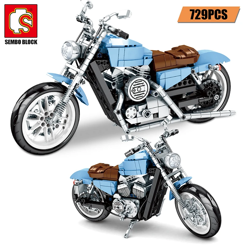 SEMBO техническая модель мотоцикла строительный блок город МОС ведущий механик