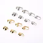 Основа для сережек с кабошоном, поднос из нержавеющей стали для французских украшений сделай сам, основа для Настройки камеи, 6 мм, 8 мм, 10 мм, 12 мм, 10 шт.