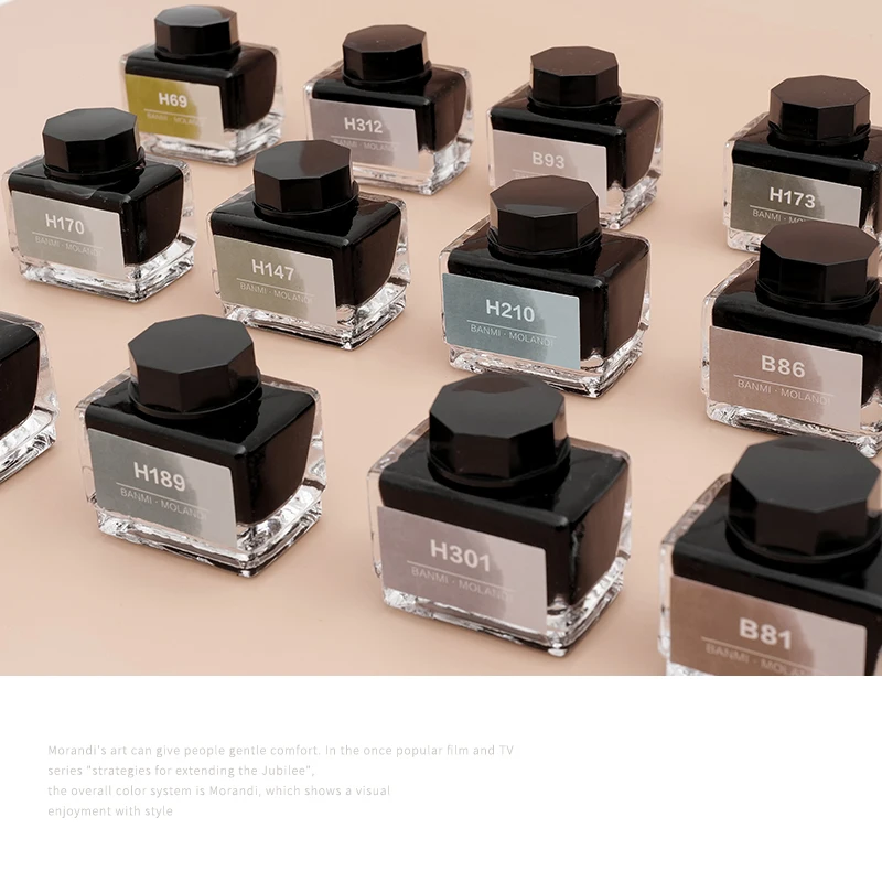 Набор чернил Morandi 12 цветов цветные чернила перьевая ручка без углерода 7