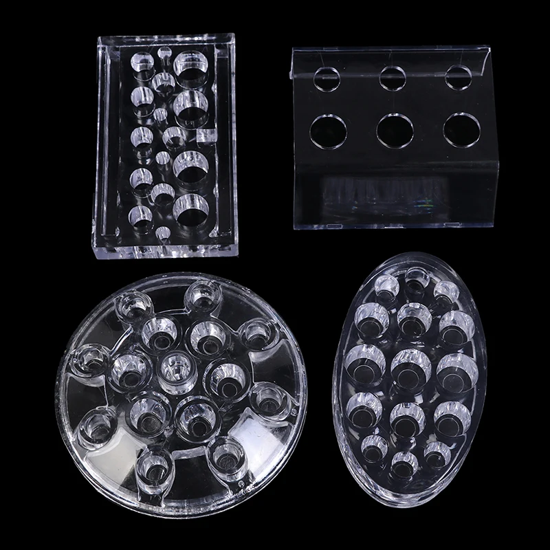 

4 Types Acrylic Tattoo Ink Cup Stand Holder Permanent Makeup Microblading Pigment Tattoo Storage Caps