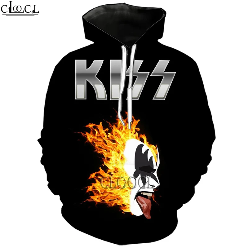 CLOOCL новейший рок-певец KISS Band 3D принт для мужчин и женщин повседневный осенний
