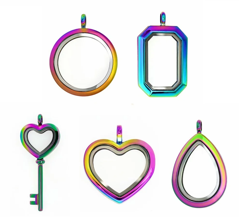 10 шт. Радужный Цвет Ключ Сердце Капля воды круглый стеклянный живой плавающий