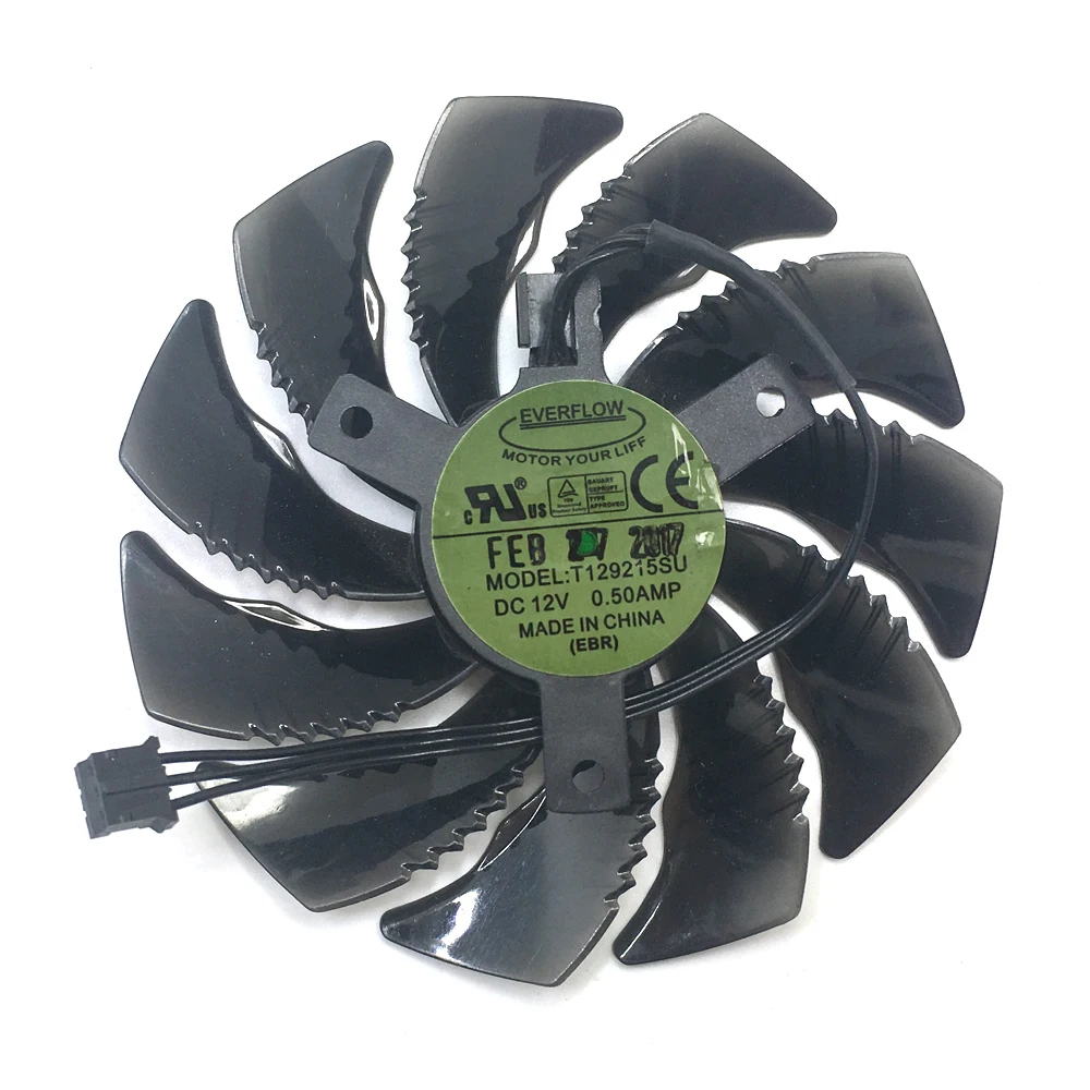 3Pin PLD09210S12HH T129215SU GTX1050 Ti D5 4G охлаждающий вентилятор GPU для Gigabyte GTX1050ti GTX1060 Mini ITX PC