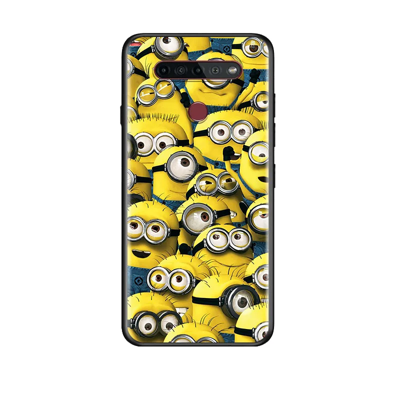 

Cartoon Cute Yellow Big Eyes For LG G8 V30 V35 V40 V50 V60 Q60 K40S K50S K41S K51S K61 K71 K22 ThinQ 5G Phone Case
