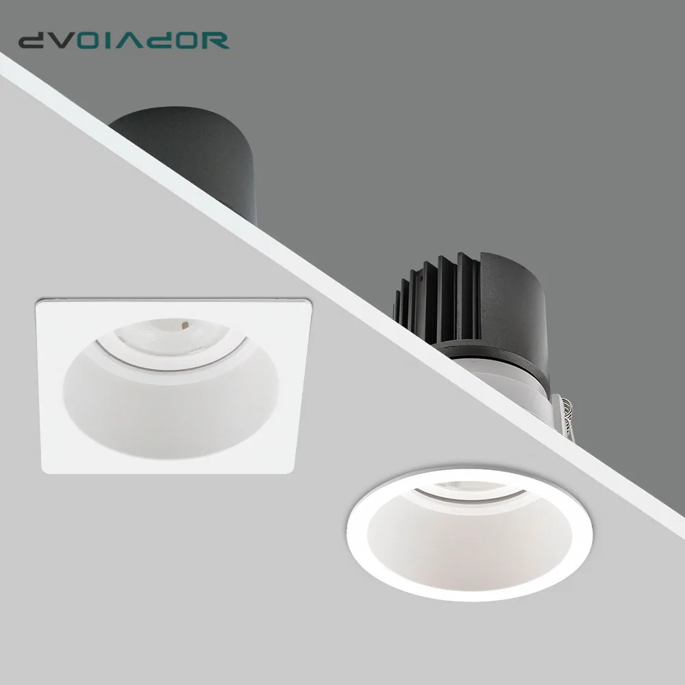 Антибликовый светодиодный встраиваемый светильник современный регулируемый