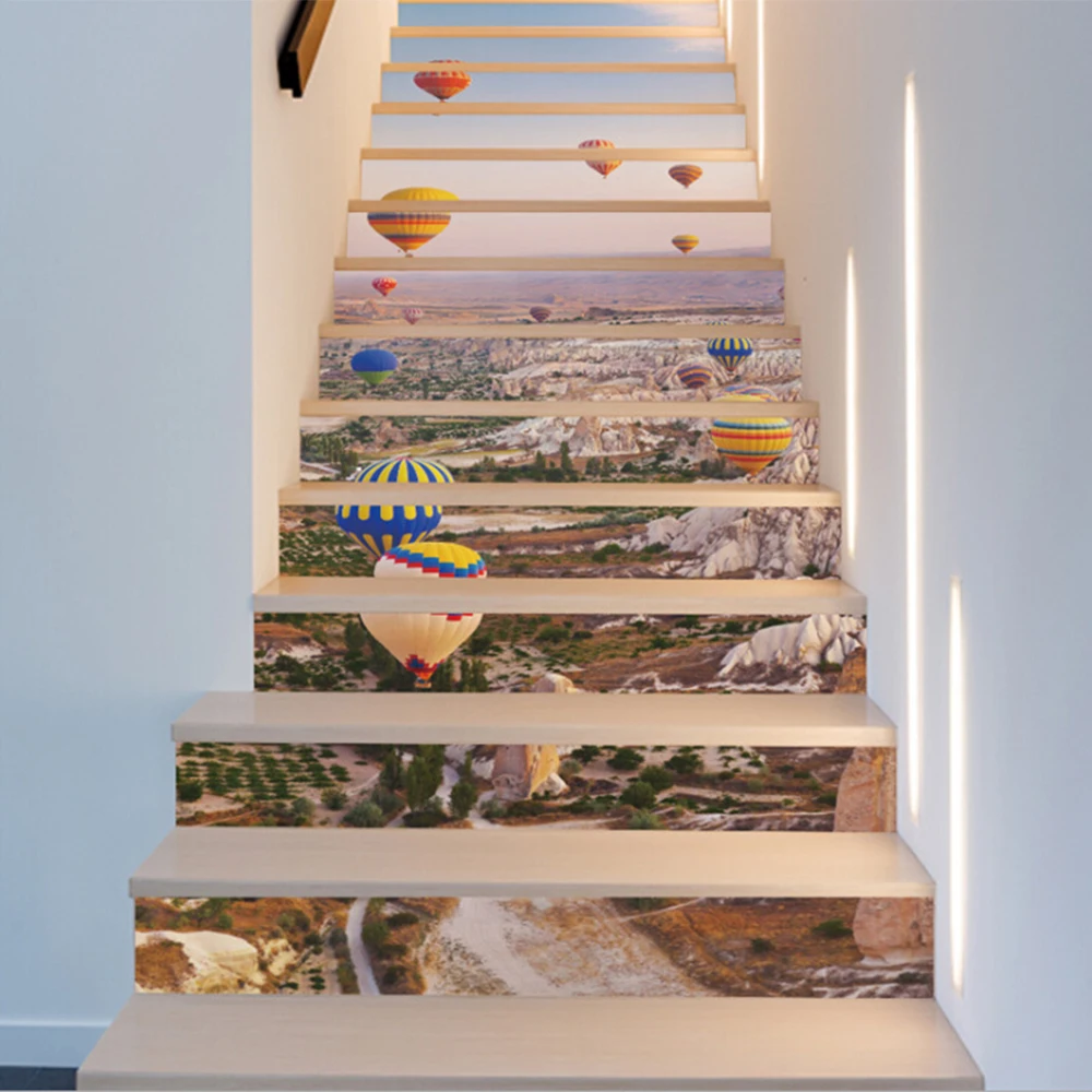Наклейки для лестницы с изображением водопада воздушных шаров наклейки