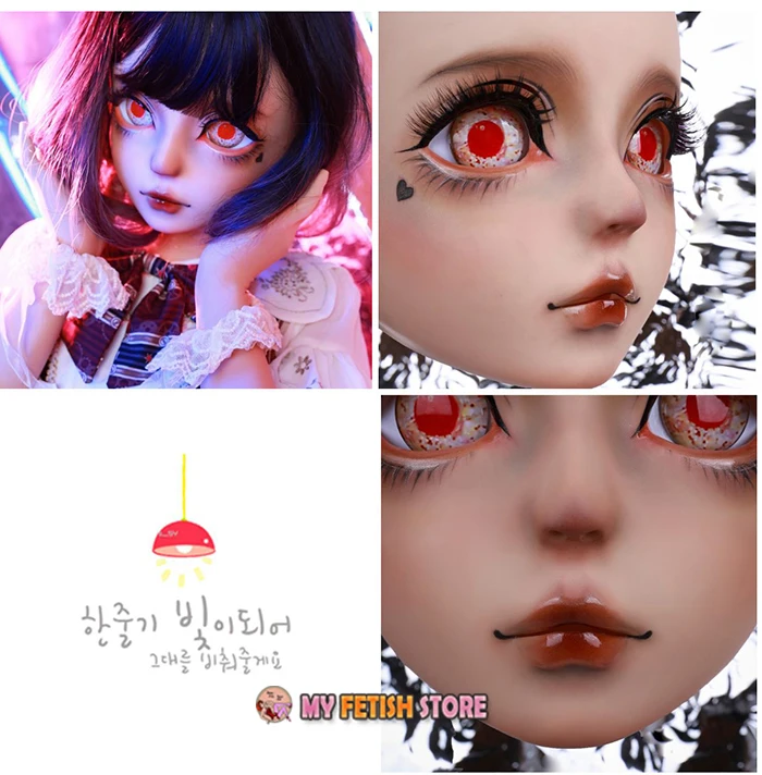 S10) HIDOLLS ручная работа женская девочка Смола половина головы Косплей Японская ролевая игра BJD кигуруми маска Трансвестит кукольная маска