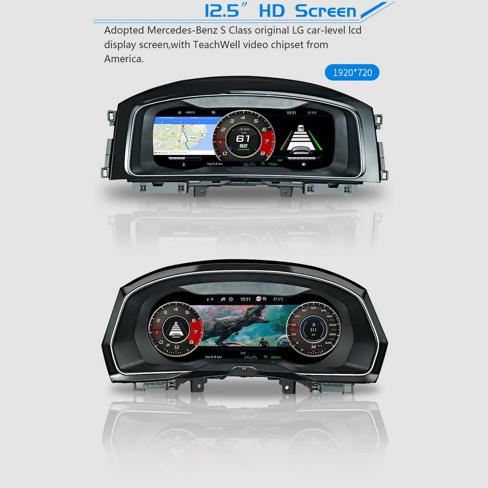 

Digital Dashboard Panel Car Virtual CockPit LG Speedometer Instrument Panel Dash Panels for V-W Golf 7 & 7 R Golf 7 GTI MK7