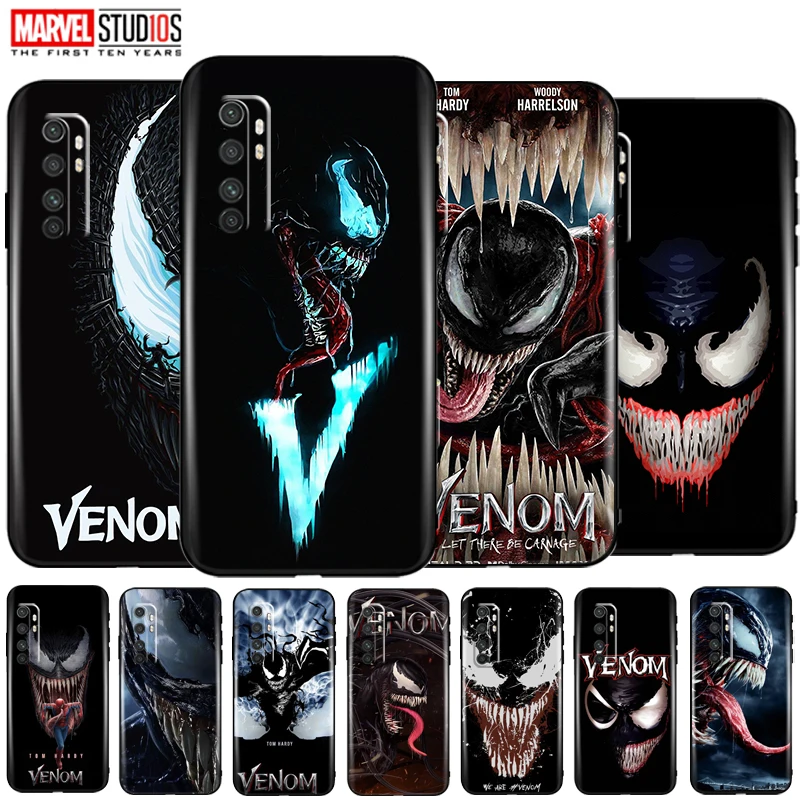 

Venom Phone Case For Xiaomi Mi Note 10 Lite Soft Funda Cover Marvel Avengers SpiderMan Thor Captain America Deadpool