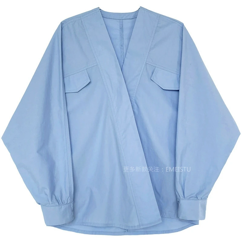 

Early Autumn New White Long Sleeve Shirt Design Sense Of Minority Fashion And Foreign Style, With A Bottomed Women's Top Inside