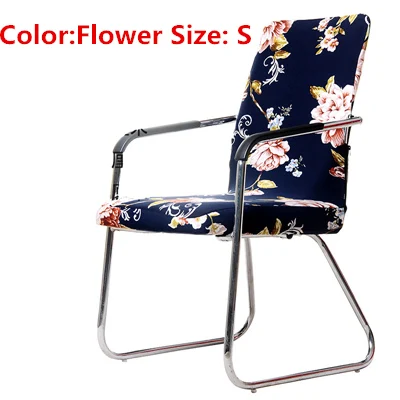 Flower S S/M/L Размеры офисные эластичные чехлы на стулья из спандекса анти-грязные Чехлы для компьютерного кресла Сменные Чехлы для офисных стульев - Цвет: Flower S