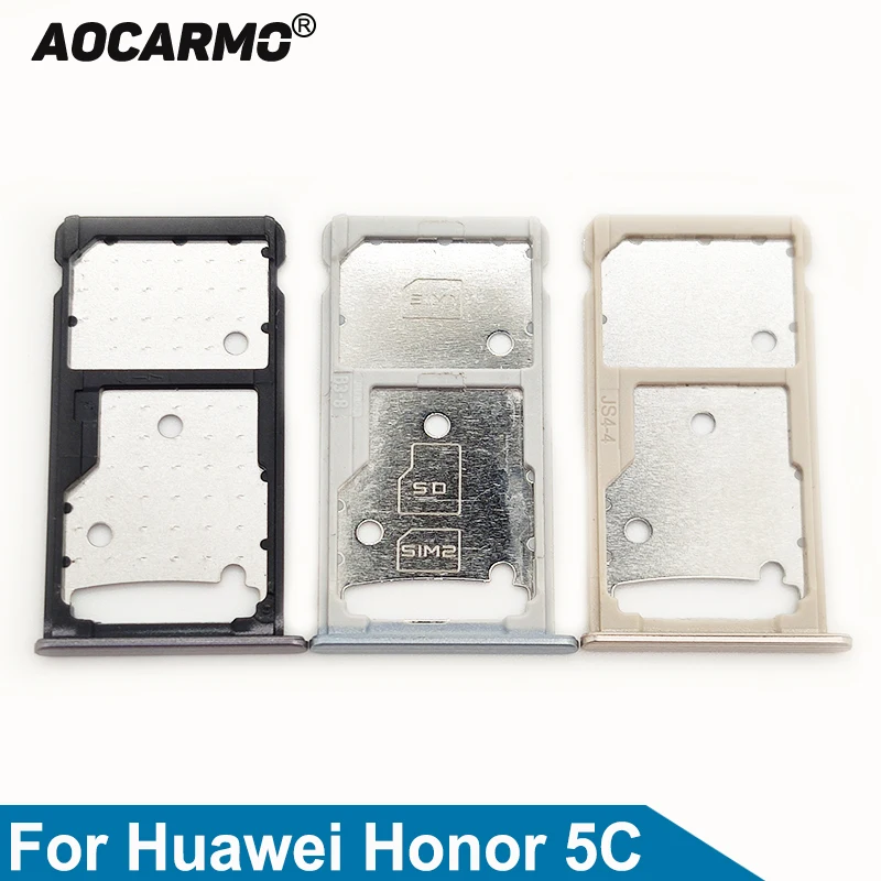Aocarmo серый/серебристый/Золотой держатель SD MicroSD слот для Nano Sim карты Huawei Honor 5C