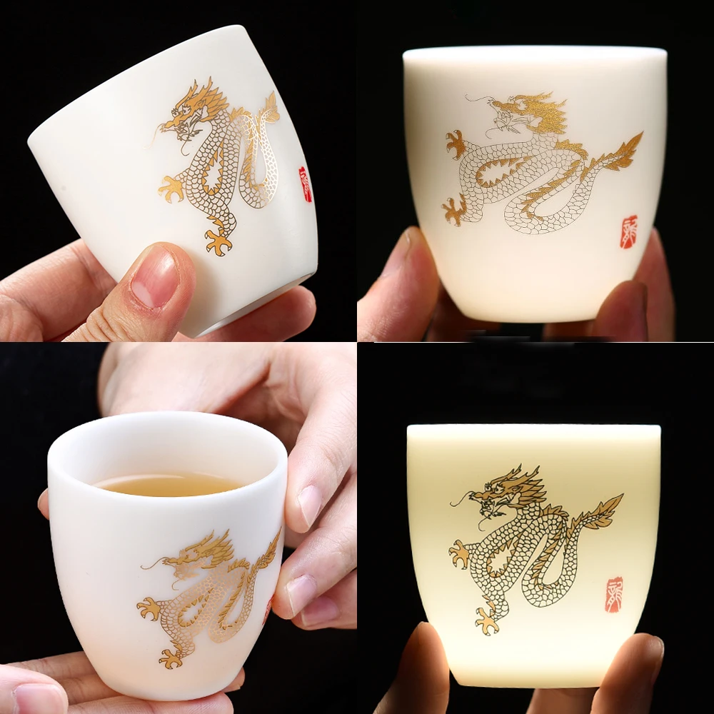Китайская керамическая чайная чашка 110 мл белый фарфоровый чайный горшок Ручная