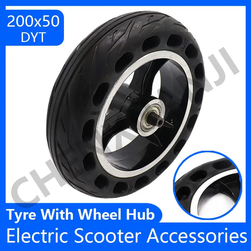 

8 Inch for Folding Mini Electric Scooter 200x50 Solid Wheel Honeycomb Wheel Tyre with Alloy Hub No Need Inflate Wheel