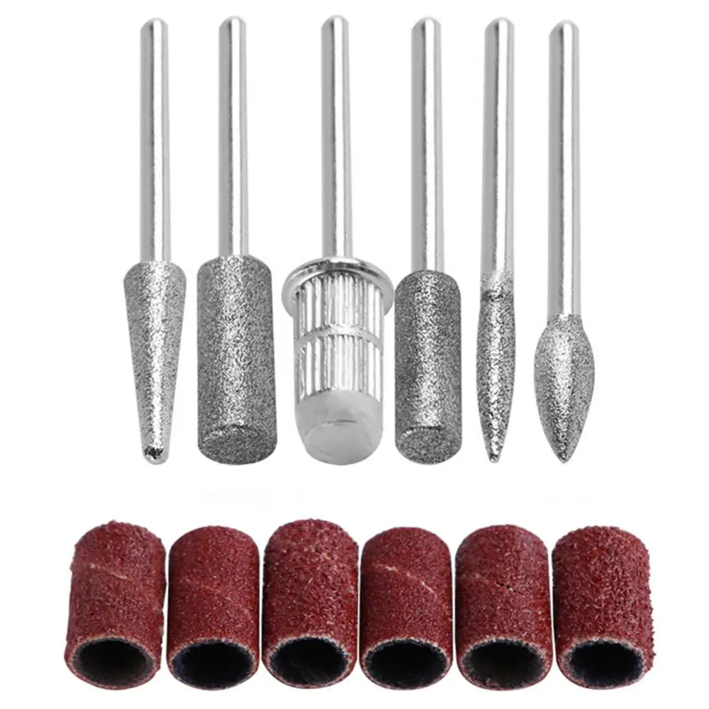 1 Set Drill Bits Электрическая машинка для полировки ногтей, дрель для ногтей, аппарат для маникюра, набор для дизайна ногтей, электрическая машинка для полировки ногтей, набор для маникюра и педикюра - Цвет: 1 Set Drill Bits