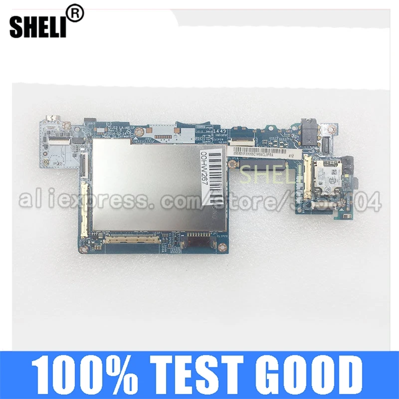 

SHELI для LENOVO ZIJI2 LA-A811P ThinkPad 10 ThinkPad10 материнская плата для ноутбука FRU 00HW267 W8P Z3795 4 Гб 64 Гб/SSD 100% ТЕСТ ОК