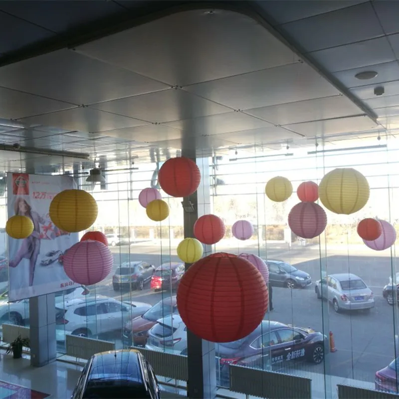 10 шт./лот белый бумажный фонарь Круглый лампион шар для свадебного декора товары